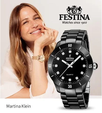 Martina Klein a Festina új márkanagykövete – az idő eleganciájának megtestesítője