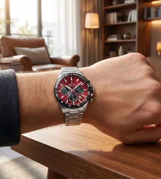 FESTINA F20560 és F20561 – Az idei év meghatározó bordó árnyalata a Timeless Chronograph kollekcióban